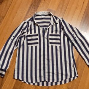 Express Striped Women's button up dress shirt